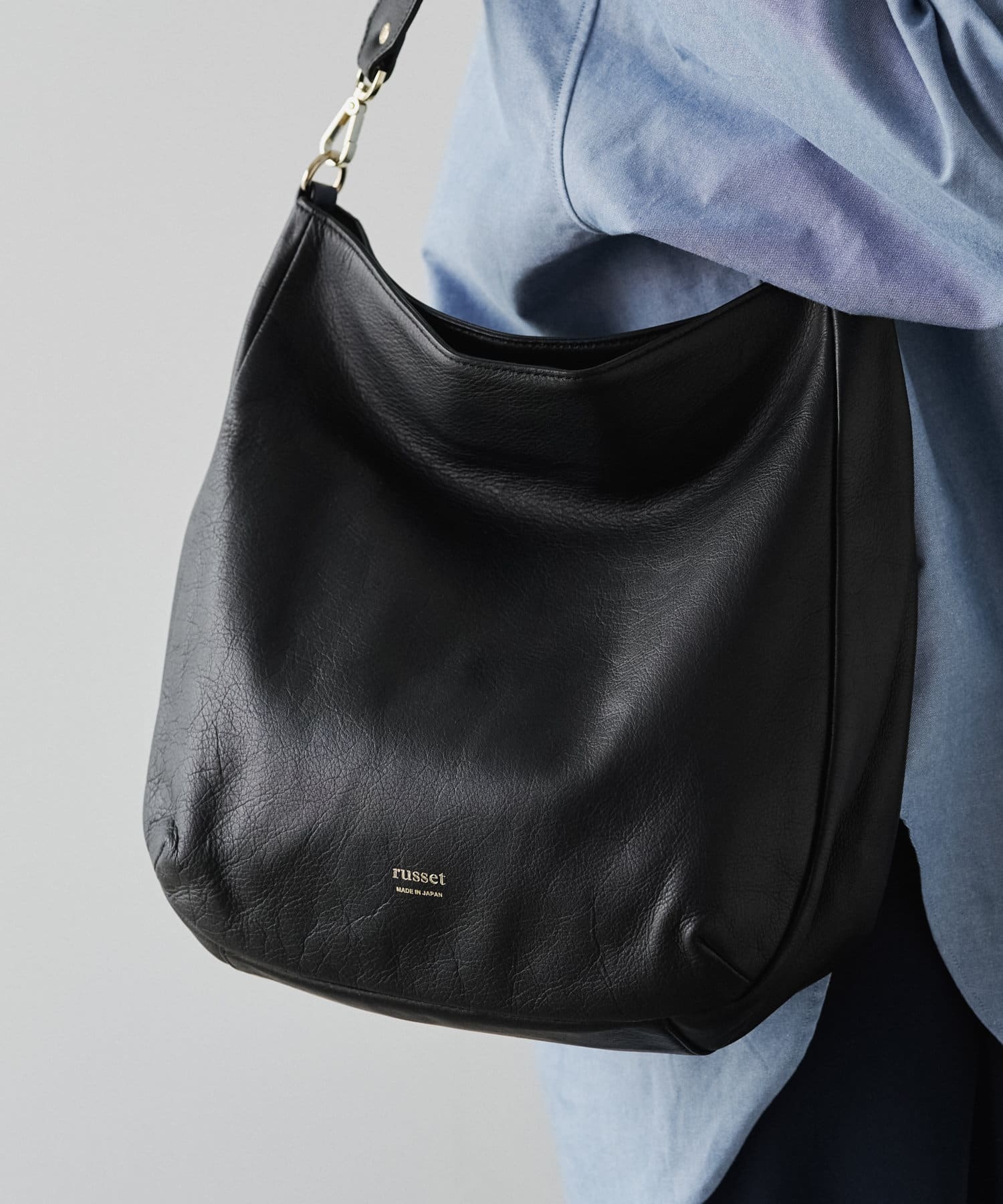 Russet [Soft leather] Large shoulder bag